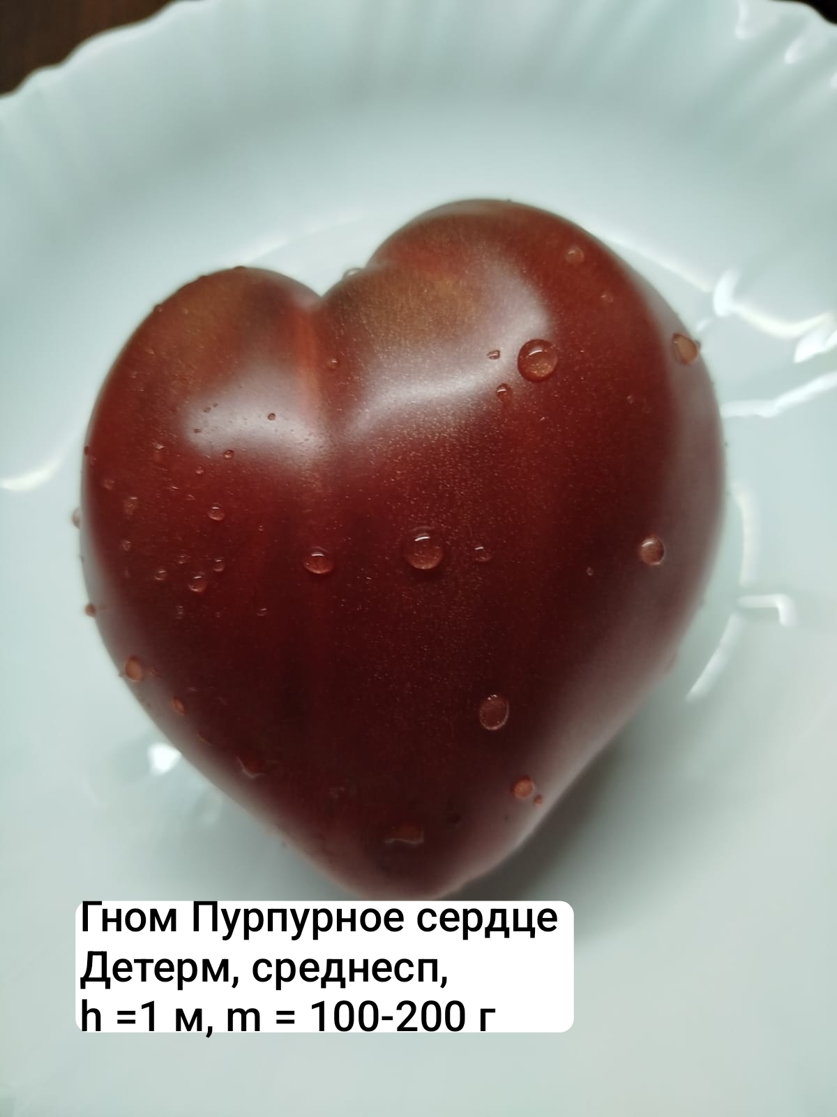 Коллекционные семена томатов Гном Пурпурное сердце