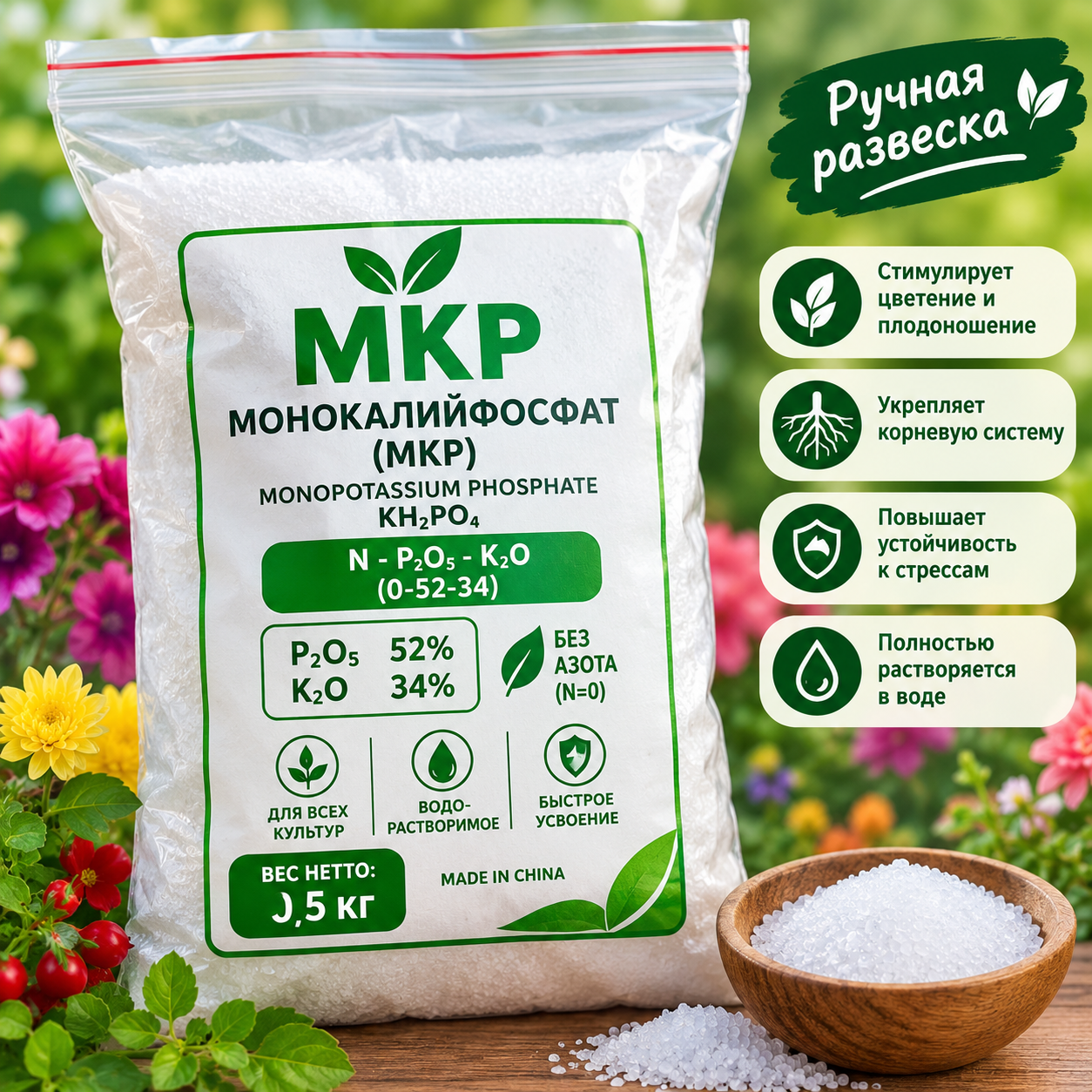 Монокалий фосфат (0,5 кг)